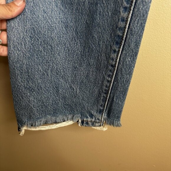 Levi's Distressed Blue Straight Leg Jeans - Picture 5 of 13